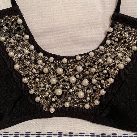 💕Beaded Halter Swim Top - Picture 2 of 4